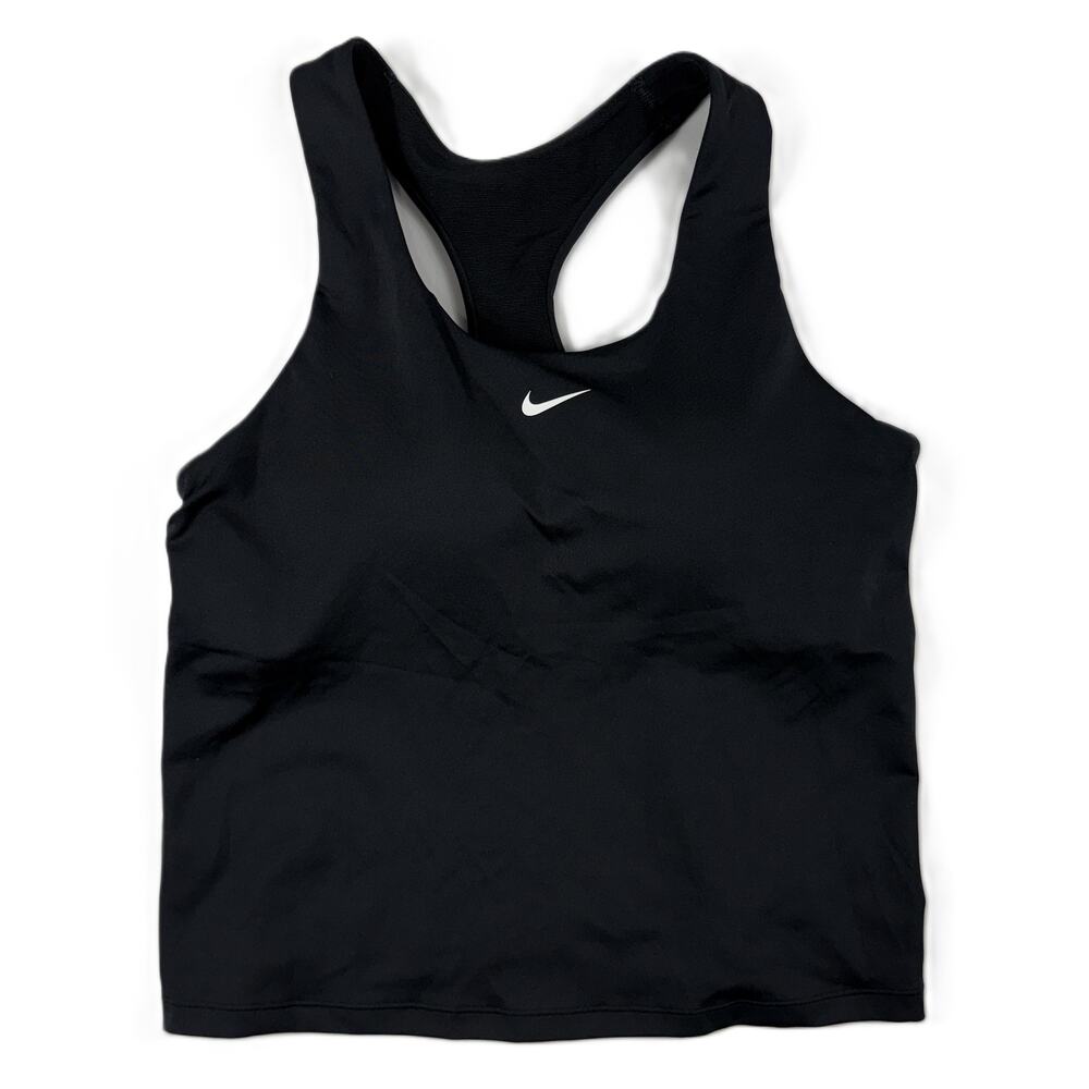 Nike Dri-FIT Sports Bra Womens Large Black Tank Training Top Medium Support